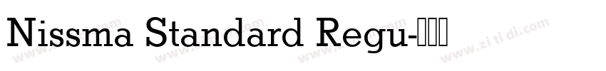 Nissma Standard Regu字体转换